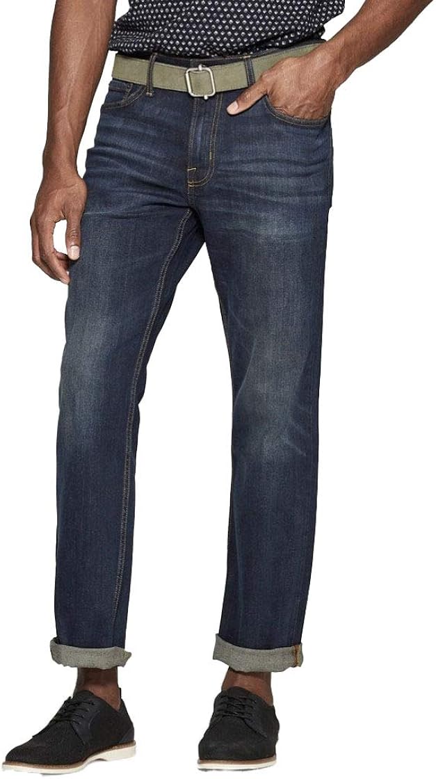 Goodfellow & Co Men's Bootcut Jeans (Dark Blue, 30Wx32L) at Amazon