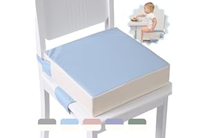 Sylynvia Booster Seat for Kitchen Chair with Waterproof Fabric, Toddler Booster Seats for Dining Table Portable for Travel Camping Eating, Booster Cushion for Table for Baby Child Infant Kid Boy Girl