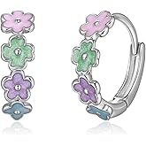 Daisy Earrings for Women Hypoallergenic Sunflower Tiny Cute Dainty Small Hoop Huggie Earring Jewelry Gifts