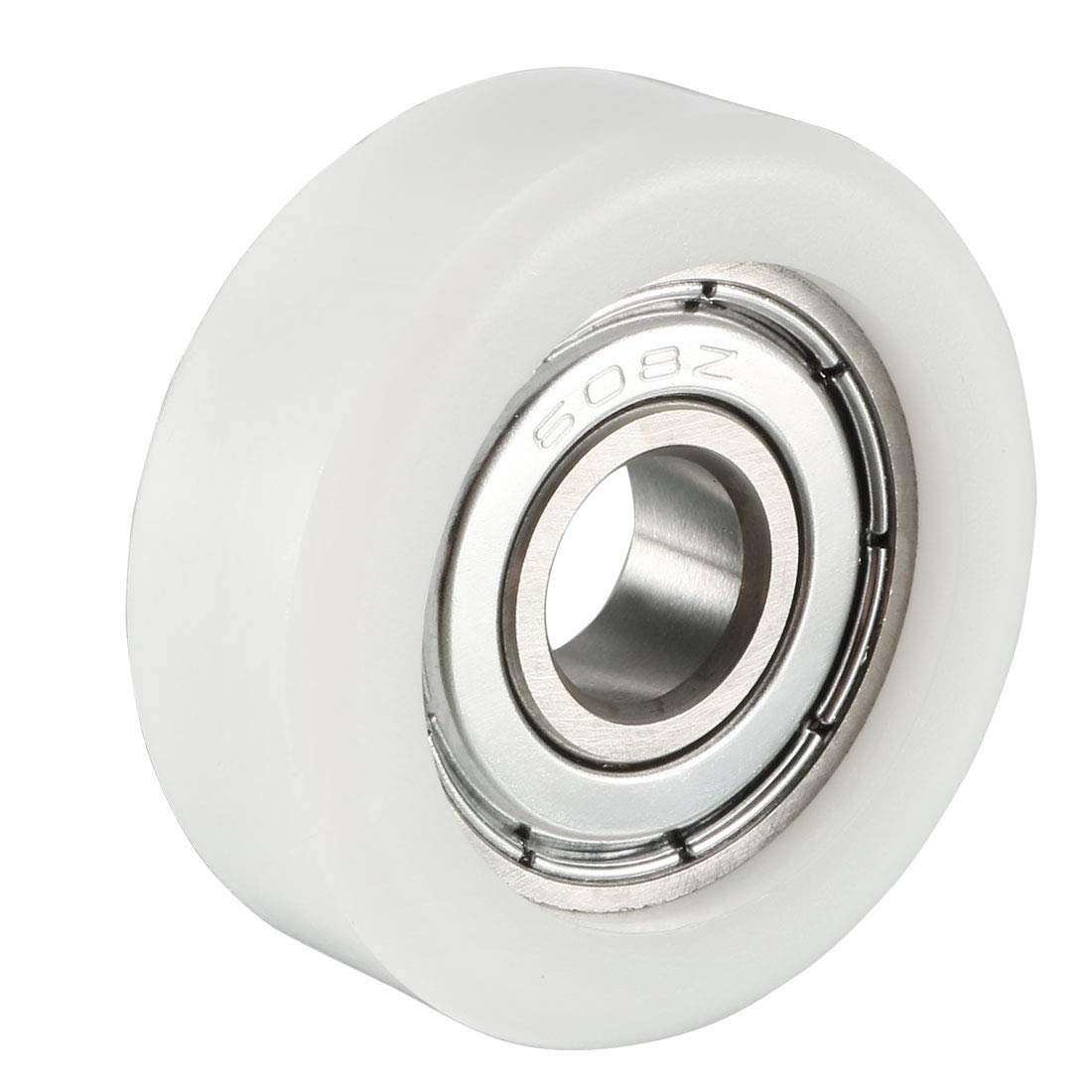 sourcing map 2pcs 8x30x11mm Roller Idler Bearing Pulley Sliding Conveyor Wheel White