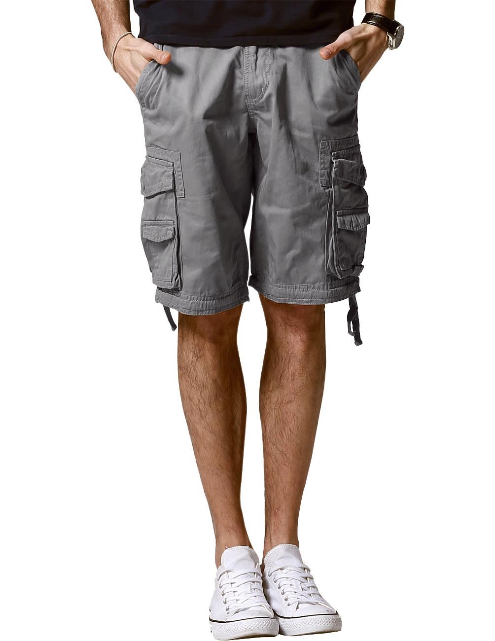 Matchstick Men's Twill Cargo Short, Brand Size 4XL/40 (UK Size 40.5W / 12L), S3612 Brown