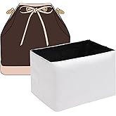 Doxo Purse Organizer Compatible with LV Noe BB Bucket Bag, Upgraded Lightweight Zipper Bag Insert with 9 Compartments, Custom Fit Inside Tote Handbag Divider Shaper Accessories, White