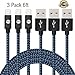 iPhone Cable SGIN,3Pack 6FT Nylon Braided Cord Lightning to USB iPhone Charging Charger for iPhone 7,7 Plus,6S,6 Plus,SE,5S,5,iPad,iPod Nano 7(Black Blue)