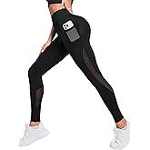 SOLY HUX High Waisted Graphic Print Leggings for Women Yoga Workout Pants with Pockets Tummy Control Leggings