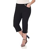 Rekucci Curvy Woman Plus Size Chic Capri with Zipper Detail