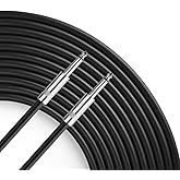 Yoico Pro 50 Feet 12AWG 1/4" to 1/4" Speaker Cable - Heavy Duty 50ft 12 Gauge Speaker Wire Cord for Audio Amplifier - Single