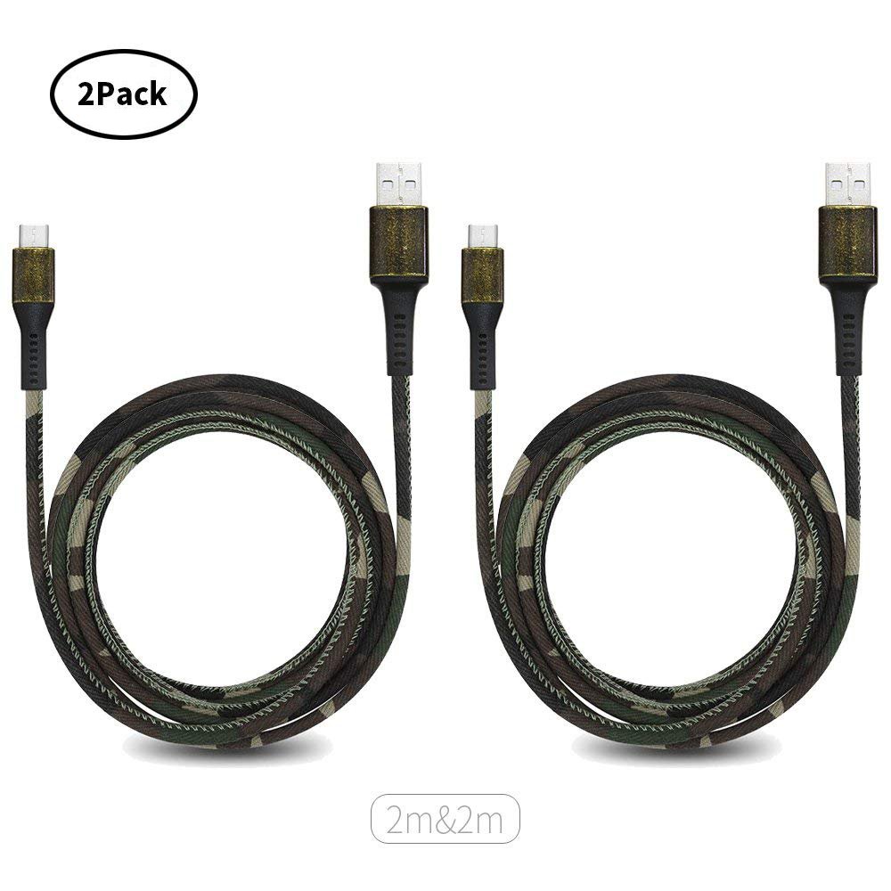 YIMODO USB C Cable USB C-A Fabric Craft Reversible Fast Charging Cables for Samsung Galaxy Note 8, S8, S8 Plus, Google Pixel, Nintendo Switch, Macbook, LG G6 G5 V30 V20 and More, 2 Pack (6FT + 6FT)