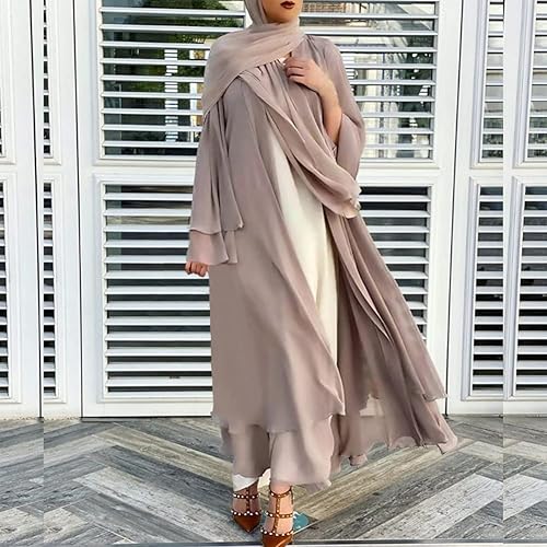 Kimono Abaya Femme Chic Women's Two Piece Muslim Prayer Dress