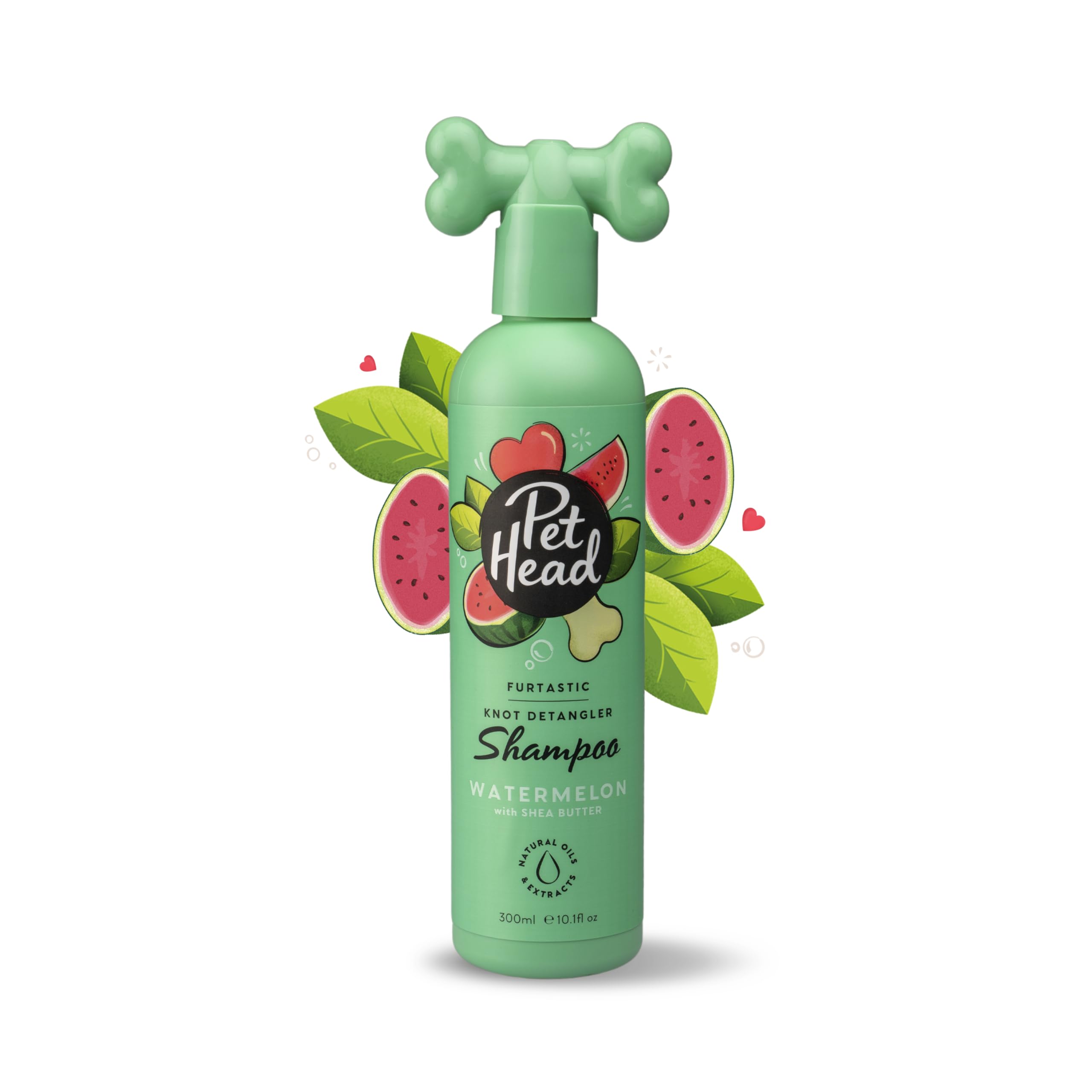 Pet Head Furtastic Dog Shampoo | Watermelon Scent | Dog Shampoo for Smelly Dogs | Knot Detangler | Care for Long, Tangly Curls & Coats | Vegan | Gentle Formula for Puppies | 300ml