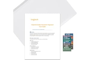 tidytech Family Document Organizer Guide with 20 Classification labels, 20 Essential File Categories for Estate Planning, Emergencies & Daily Organization English Instruction Manual with Icons