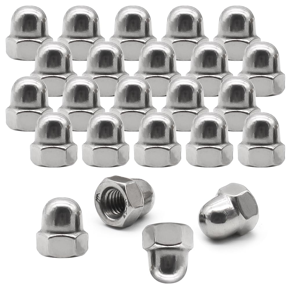 Aoyswuz 20 Pcs M10 Dome Cap Nuts 304 Stainless Steel Dome Head Hex Lock Nuts for Fastening Various Bolts(M10)