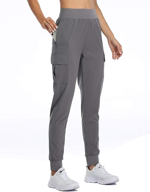 Amazon Co Jp Willit レディース カーゴジョガー 軽量 アスレチックワークアウトパンツ ラウンジハイキング アウトドアパンツ ポケット付き 速乾 X Large グレイ 服 ファッション小物