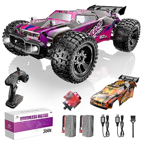 DEERC 200E 1:10 Large 3S Brushless High Speed RC Cars for Adults, 4X4 ...