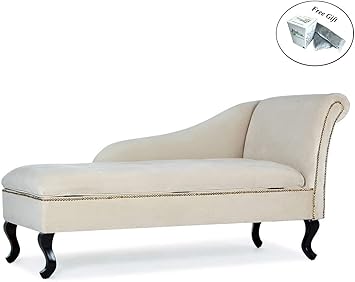Amazon Com Nailhead Trim Storage Chaise Lounge Chair Tufted Couch
