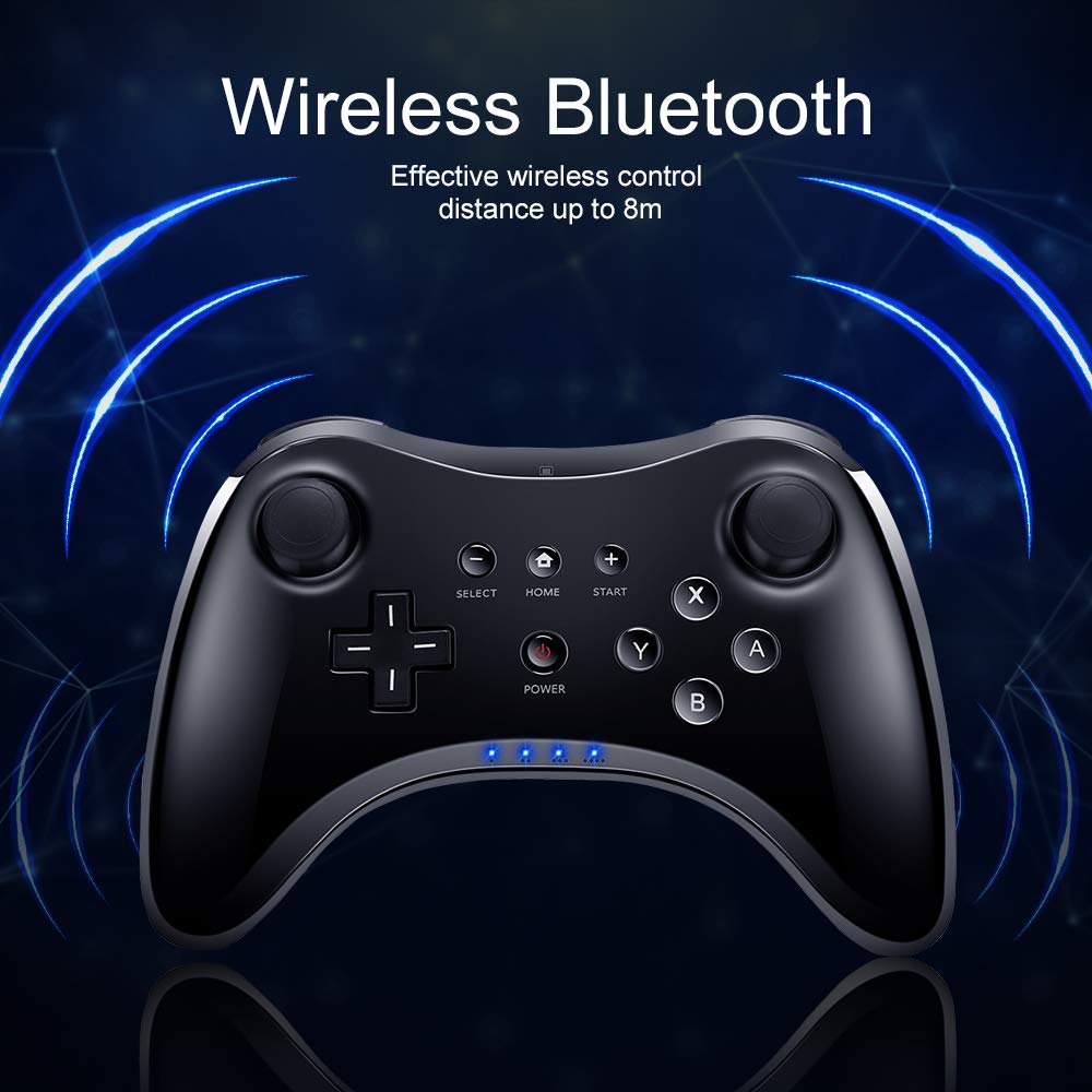 Cosaux FM05 Wii U Pro Controller, Nintendo Wii Classic Controller Wireless Wii U Gamepad with