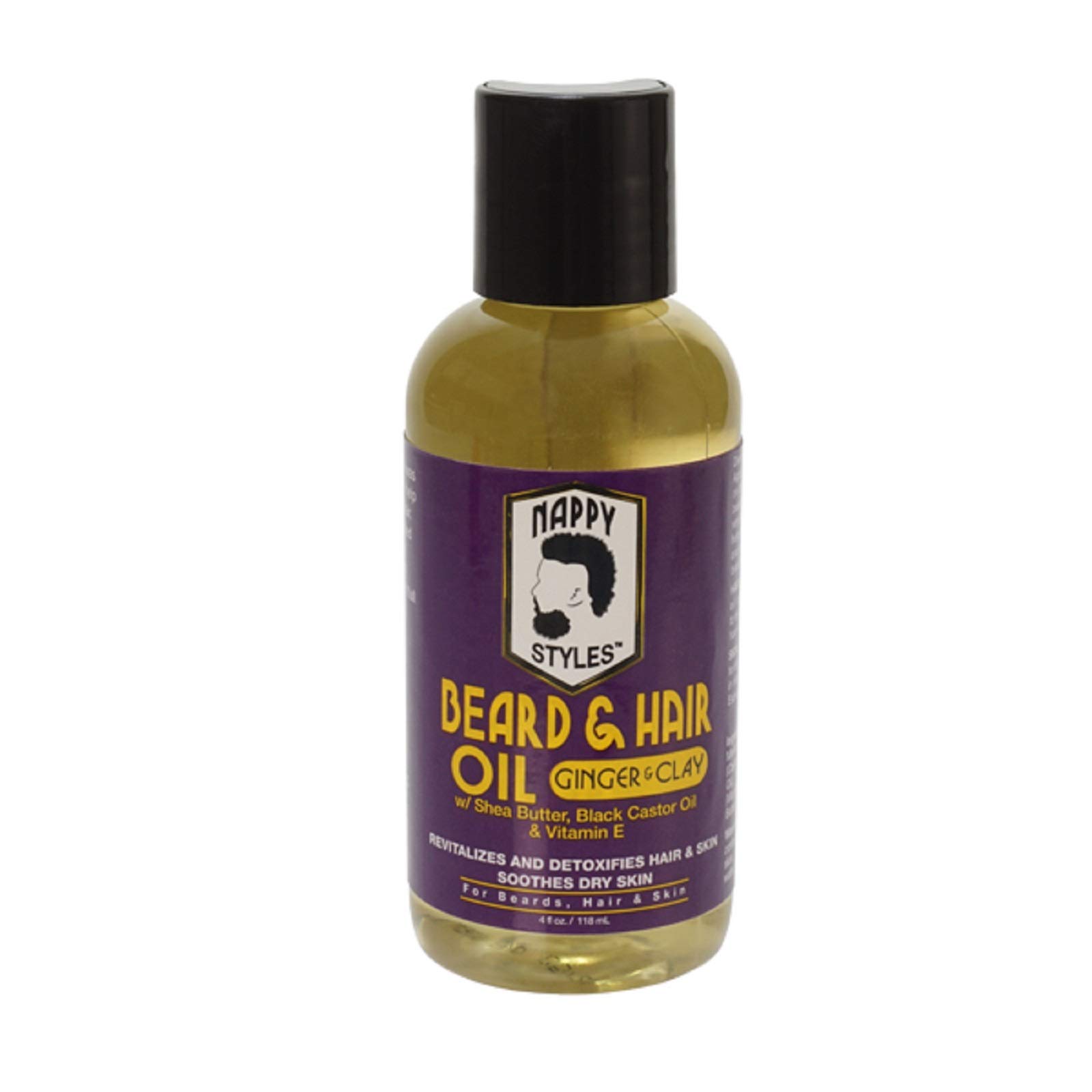 Nappy Styles Beard Oil Ginger & Clay 4 oz / 118 ml…