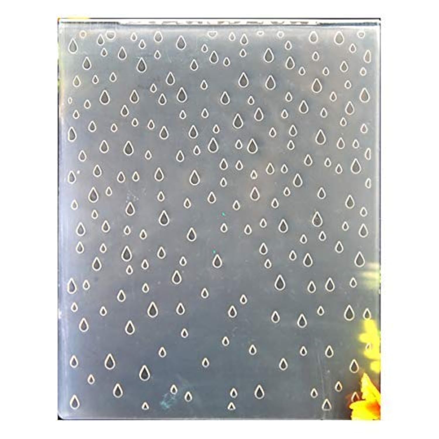 Kwan Crafts Raindrop Plastic Embossing Folders for Card Making Scrapbooking and Other Paper Crafts, 12.1x15.2cm