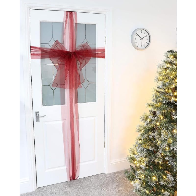 Christmas Concepts® Wine Christmas Fabric Door Bow Decoration - Make Your Own Fabric Bow