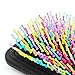 Celavi Rainbow Detangler Professional Salon Hair Brushes (Rectangle Head)