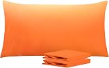 NTBAY 2 Pack 100% Brushed Microfiber Pillowcases 50x90 Orange