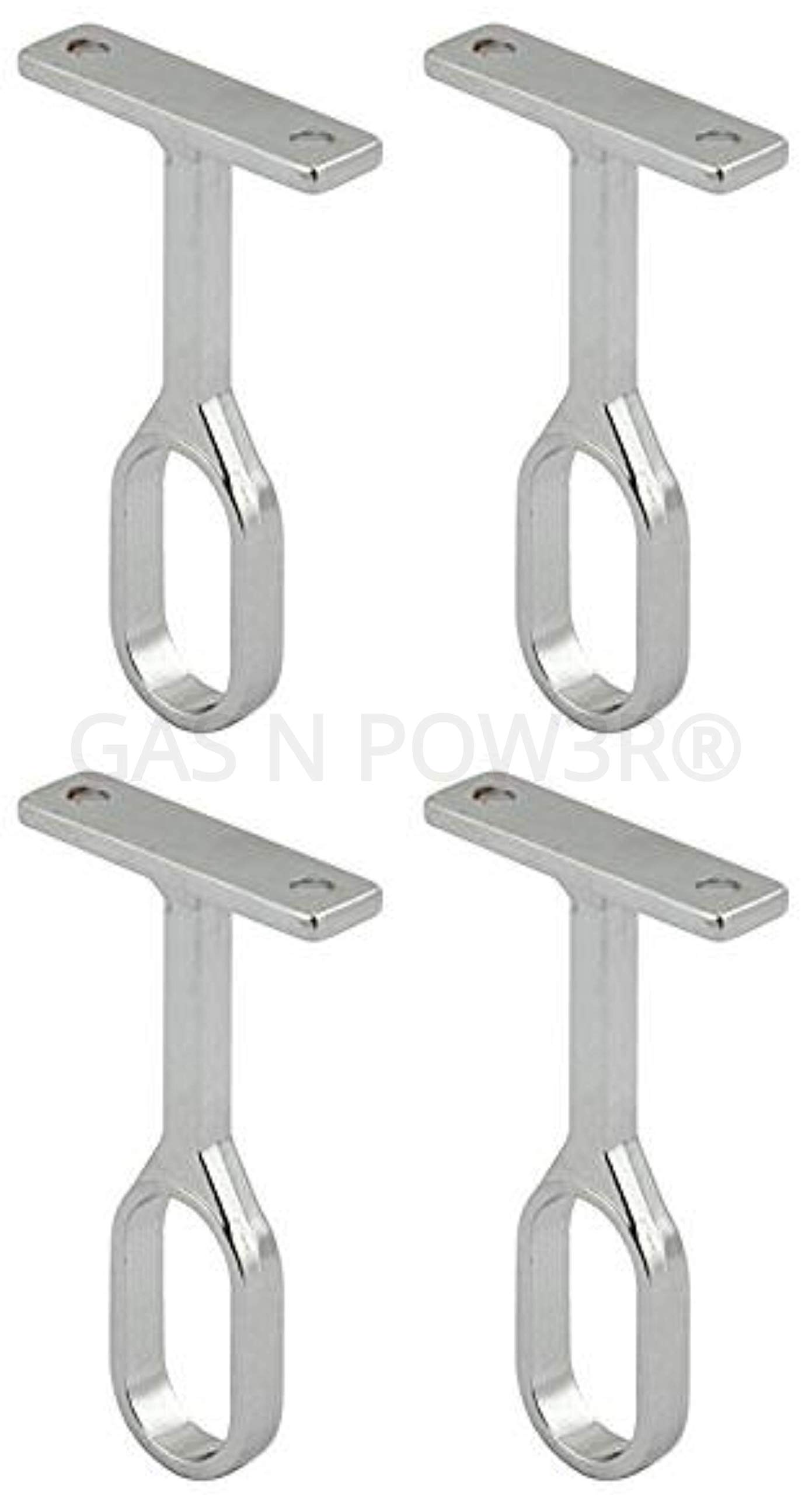 OVAL WARDROBE RAIL CENTRE SUPPORTS Brackets 15mm Wide Polished Chrome Finish x4