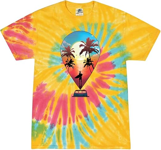 Wild Bobby Summer Beach Destination Streetwear TieDye T Wild Bobby Summer Beach Destination Streetwear TieDye T