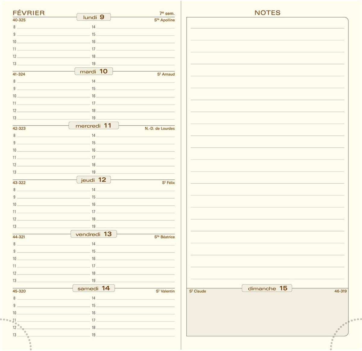 Exacompta Cassandra 9 x 17.5 cm, 17240E Espace 17 Weekly Planner January 2015 to January 2016, Random Color - Image 5