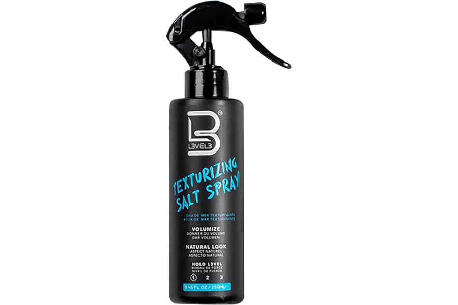 L3 Level 3 Sea Salt Texturizing Spray – Creates Beachy Waves and Texture – Casual Hair Finish