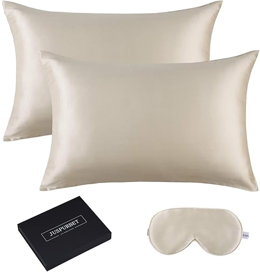 Silk Pillowcase for Hair and Skin with 1 Slik Eye mask Gift Box
