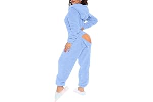 JWSVBF Women's Pajamas Onesie Sexy V Neck Butt Flap Jumpsuits Rompers Bodycon Bodysuits One Piece Sleepwear for Women