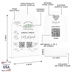 Andaz Press Custom QR Code Sign with Logo for Pop