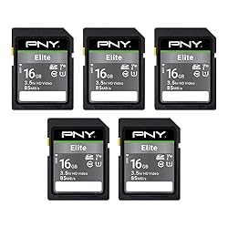 PNY 16GB Elite Class 10 U1 V10 SDHC Flash Memory