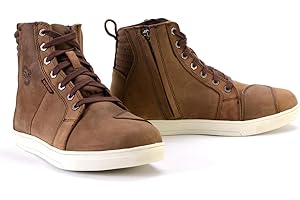 Milwaukee Leather MBM9113 Men's Brown Waterproof Leather Motorcycle Reinforced Riding Shoes w/Ankle Support