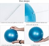 ZHIYE Mini Pilates Ball 25cm PVC Anti-Slip Core Fitness Ball Blue 80kg view 6