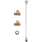 Camco RV Water Heater By-Pass Kit - Features 12-Inch Nylon Reinforced Hose & Durable Brass Valves - Essential RV Winterizatio