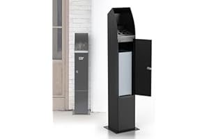 Heavy Duty Outdoor Standing Ashtray, Weatherproof Cigarette Ash Holder for Patio, Deck, Yard, Easy to Clean, Stylish Design &