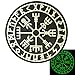 Vegvisir Viking Patch PVC Compass Norse Patch Compatible with Velcro PVC Patches for Backpacks,Viking Patches for Vest,Viking Morale Patch,Vikings Patch,Tactical Patches (Black White Glow Dark)