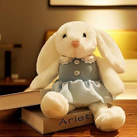 Amazon Co Jp イースタースコティッシュフォールドウサギぬいぐるみバニードールかわいい睡眠枕人形トランペットガール子誕生日ギフト A 40cm ホーム キッチン