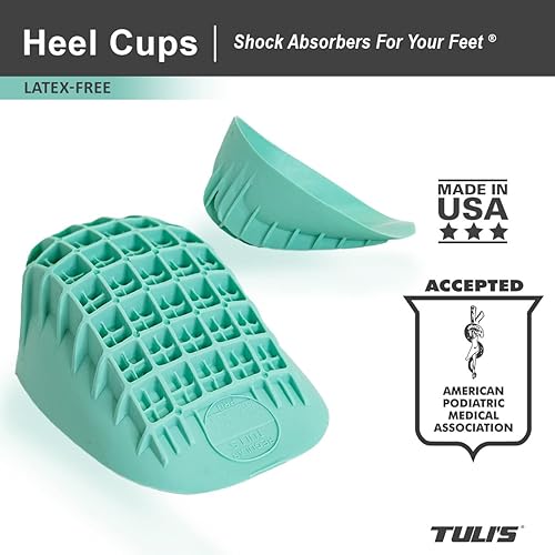 Tuli's Heavy Duty Heel Cups, Cushion Inserts for Plantar Fasciitis