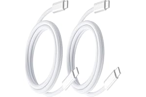 Braided USB C to USB C Cable Fast Charging(2Pack, 3.3FT)-12000+Bend Tested Tangle-Free iPhone Charger Cord,480Mbps Usbc Cable