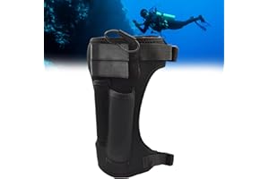 Adjustable Scuba Leg Knife Holster Diving Knife Pouch with Dual Pockets for Hiking, Rafting, Boating, Fishing, Snorkeling, Re