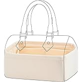 DGAZ Silk Purse Organizer Insert Fits LV Speedy 16/20/25/30/35/45 bags,Silky Smooth Bag Organizer,Luxury Handbag & Tote Shaper(Craie,New nano 16)