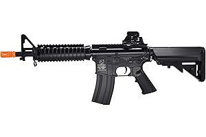 SOFT AIR USA Colt M4A1 M4 CQBR AEG Electric Airsoft Rifle with Adjustable Hop-Up, Black, 453 FPS