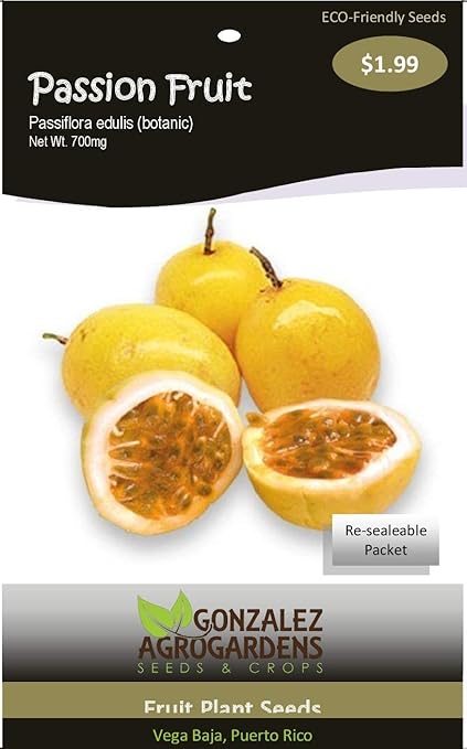 Vista Passiflora Edulis Fruit De La Passion Parcha Chinola Graines Amazon Es Oficina Y Papeleria