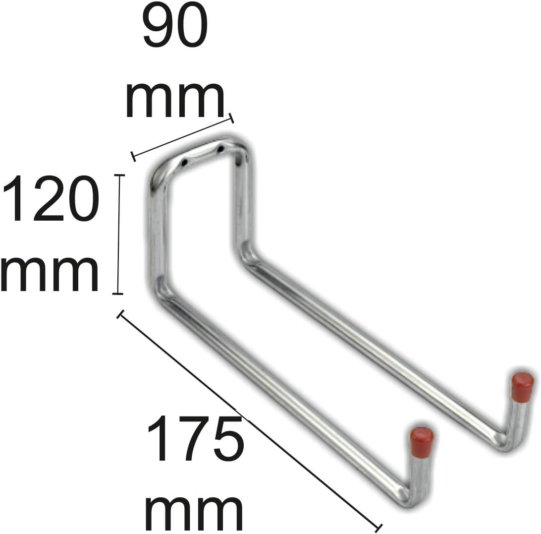 CONNEX DY222025 12 x 175 x 90mm 18Kg Zinc Plated Wall Hook, Silver, 175 x 120 x 90 mm (15 kg) - Image 4