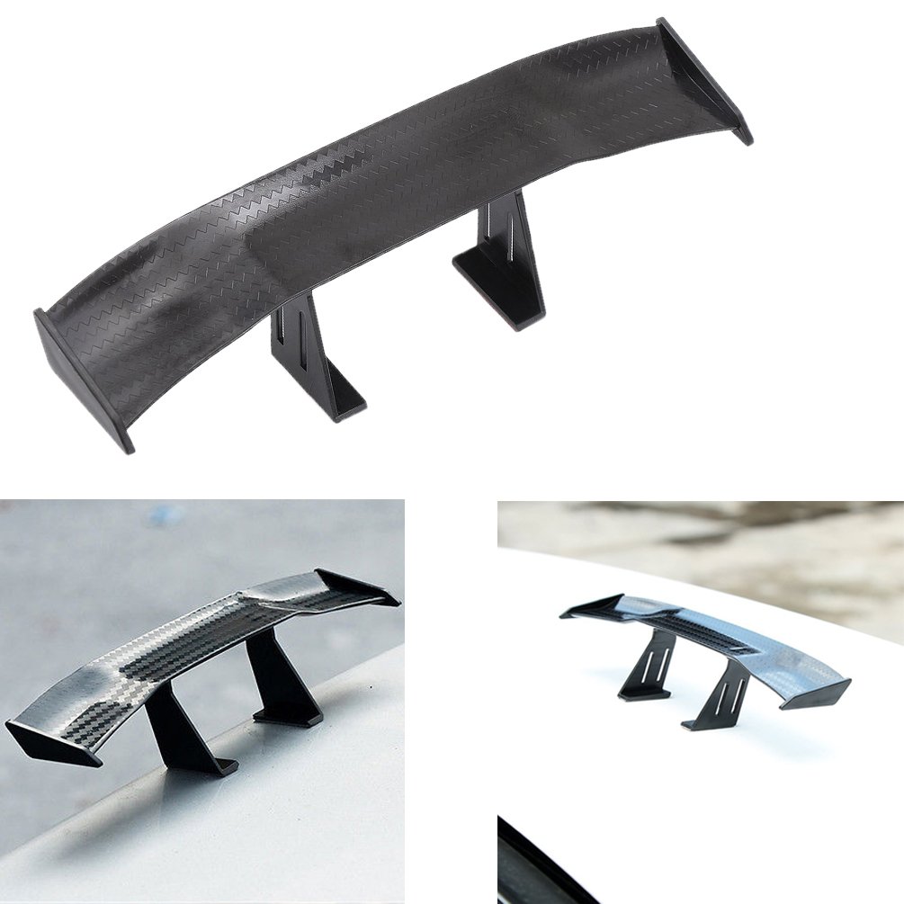 UBOOMS 1 Pcs Mini Spoiler Auto Car Tail Decoration Spoiler Wing Carbon Fiber