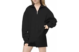 Mebius Girls Oversized Sweatshirts Long Sleeve Half Zip Pullover Casual Cute Quarter Zipper Pullovers