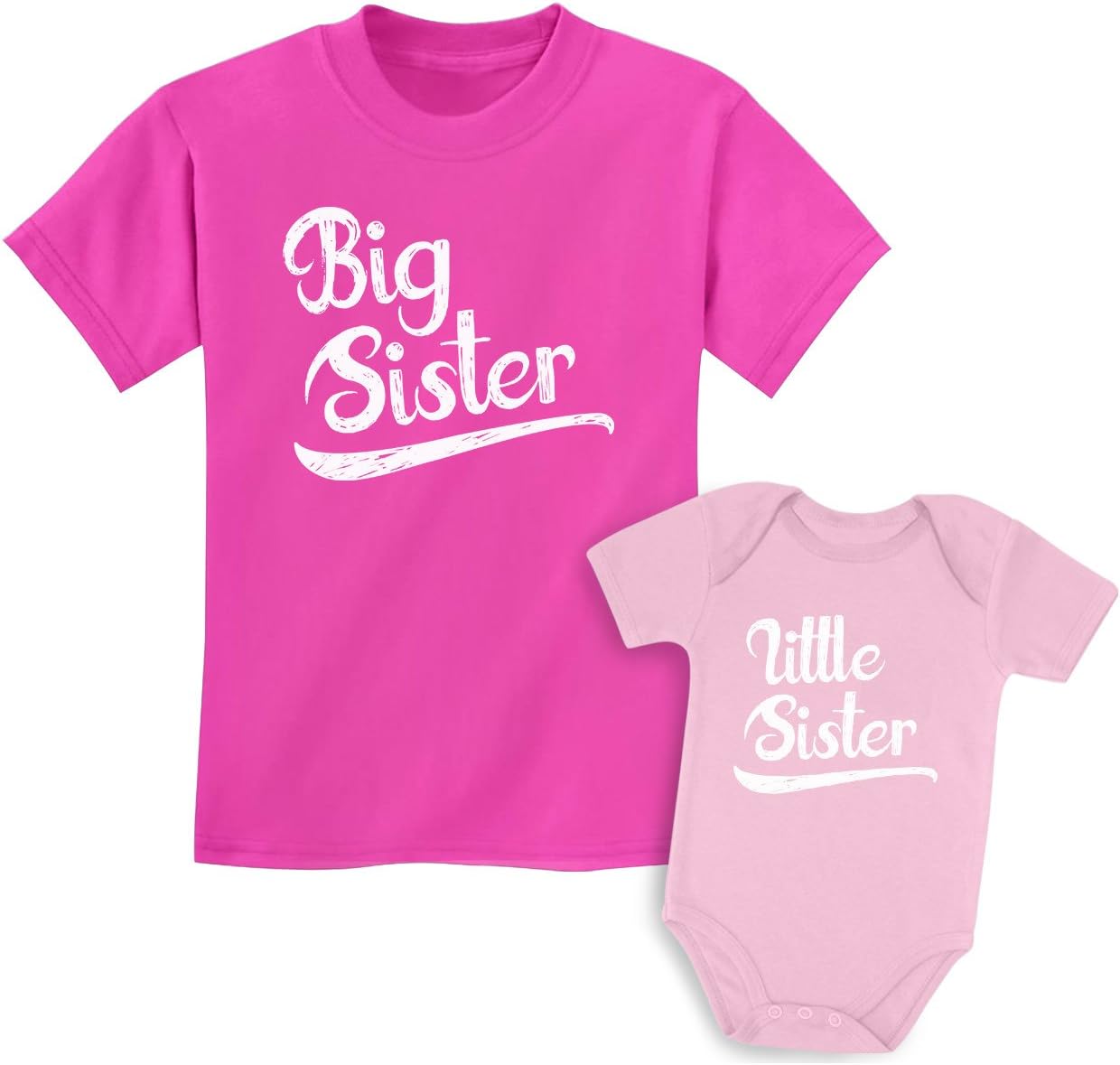 Big Sister Little Sister Matching Outfits Shirt Gifts Girls Newborn Baby Set