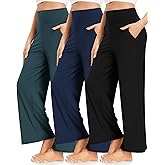 FULLSOFT 3 Pack Women's Wide Leg Yoga Pants Comfy Loose Sweatpants High Waisted Lounge Casual Pants with Pockets