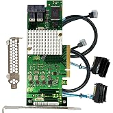 SAS HBA Card Compatible with LSI 9207 9300-8i IT Mode with SAS Cables | SAS3008 chipset, PCIe 3.0 x8, includes 2x 8643 to SAS cables, SAS expansion adapter, HBA for ZFS TrueNAS unRAID NAS